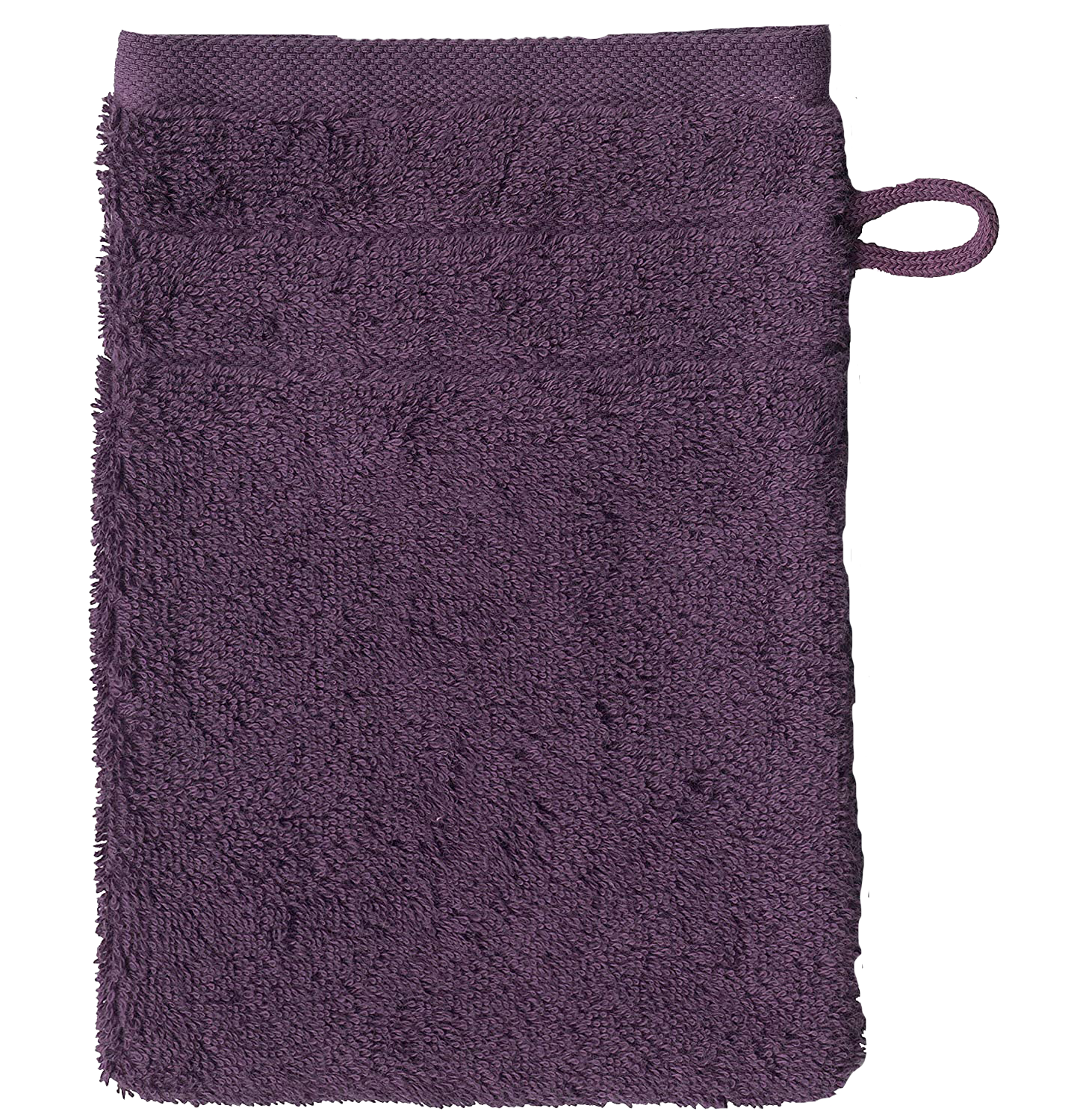 Ein Waschhandschuh von VEGANHOME in der Groesse 16x21cm aus 100 Prozent Bio-Baumwolle. Farbe Anthrazit.