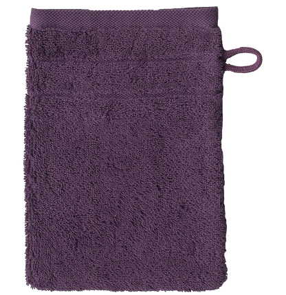 Ein Waschhandschuh von VEGANHOME in der Groesse 16x21cm aus 100 Prozent Bio-Baumwolle. Farbe Anthrazit.