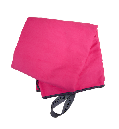 Ein Microfasertuch des Herstellers Antonio mit Schlaufe zum Aufhaengen in der Farbe Pink.