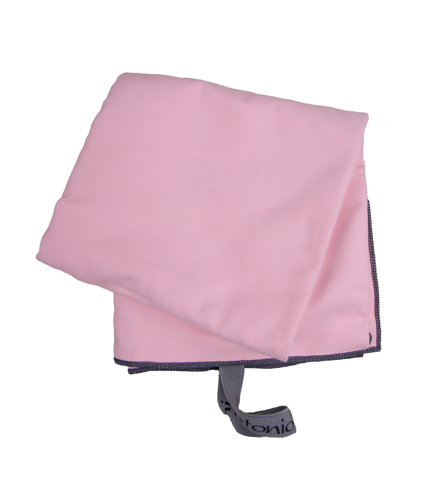 Ein Microfasertuch des Herstellers Antonio mit Schlaufe zum Aufhaengen in der Farbe Rosa