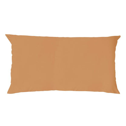 Ein rechteckiges Kopfkissen bezogen mit Renforce Bettwaesche in der Farbe Gelb. Modell Stone-Washed Curry 178.